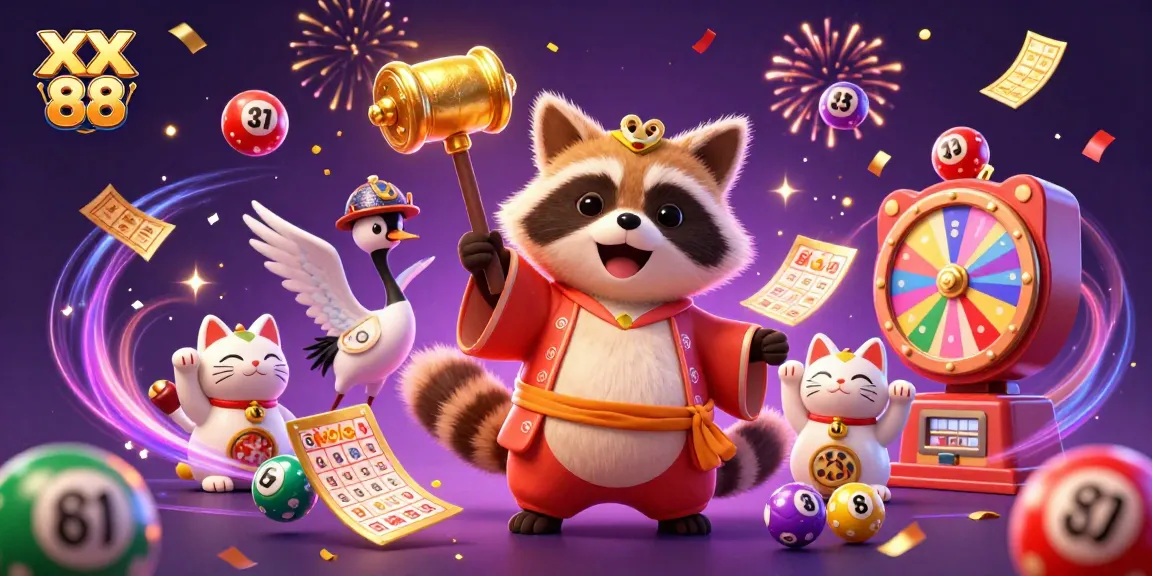 Engage with the thrilling XX 88 lottery scene featuring vibrant cartoon characters and dynamic game elements.