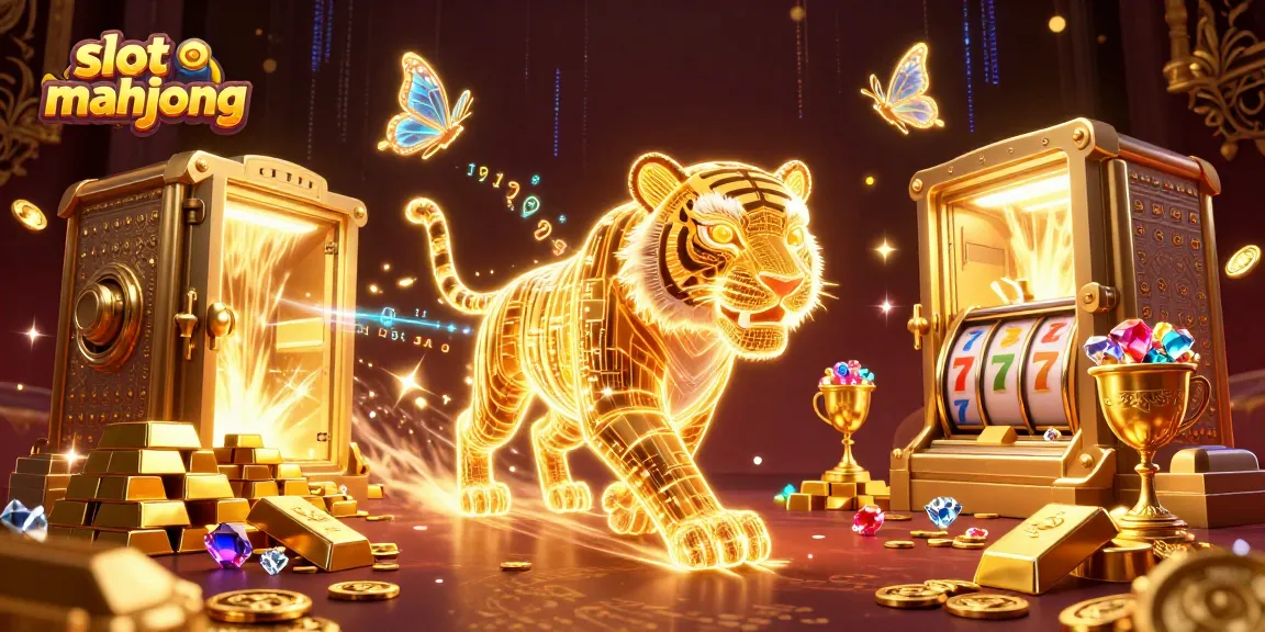 Engage with slot mahjong treasures in a vibrant digital casino landscape filled with jewels and excitement.