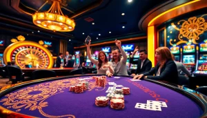 Winning at casino games on https://23win1.it.com, showcasing poker chips and roulette action.