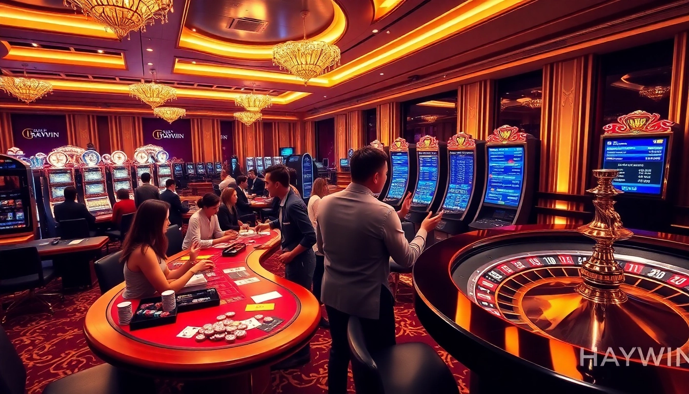 Experience the thrill of NHÀ CÁI HAYWIN with immersive online gambling at luxury casino tables.