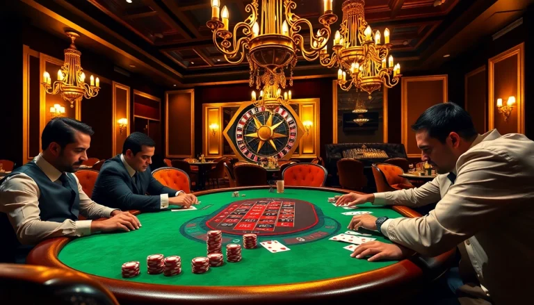Players strategizing at a high-stakes poker table, revealing hidden wiki dark web connections within digital casino gaming.