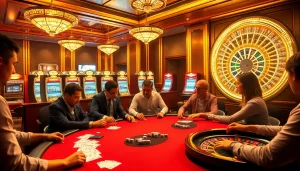 Experience thrilling poker action at 68win casino with luxurious ambiance and competitive gameplay.