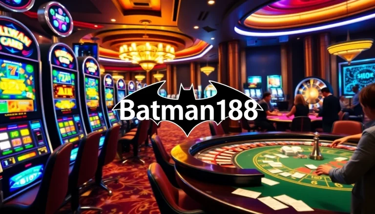 Experience the thrill of winning at Batman138's luxurious slot machines, showcasing excitement and elegance.
