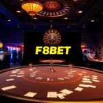 Experience thrilling gaming at https://f8bet.net.in/ with vibrant casino visuals showcasing poker, slots, and roulette.