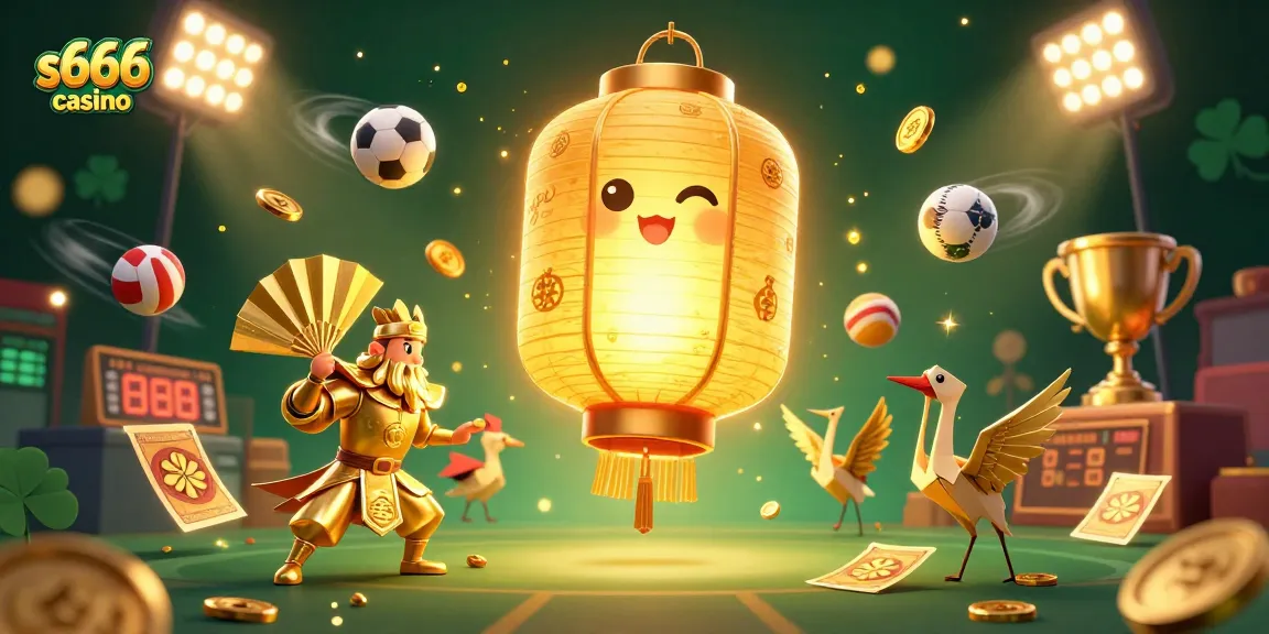 Engage in thrilling gameplay at s666 casino with vibrant characters and sports-themed elements.